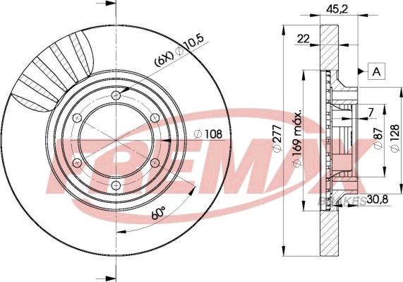 FREMAX BD-7038 - Brake Disc autospares.lv