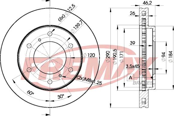 FREMAX BD-7116 - Brake Disc autospares.lv