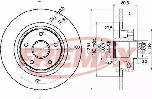 FREMAX BD-7898 - Brake Disc autospares.lv