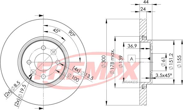 FREMAX BD-7897 - Brake Disc autospares.lv