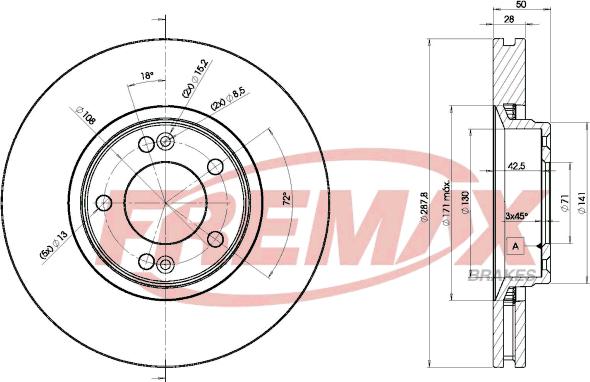 FREMAX BD-7814 - Brake Disc autospares.lv