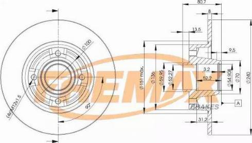 FREMAX BD-7823 - Brake Disc autospares.lv