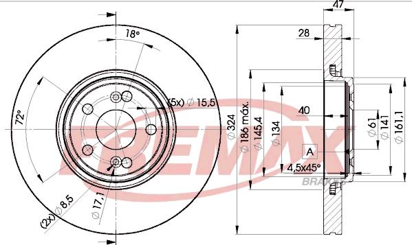 FREMAX BD-7357 - Brake Disc autospares.lv