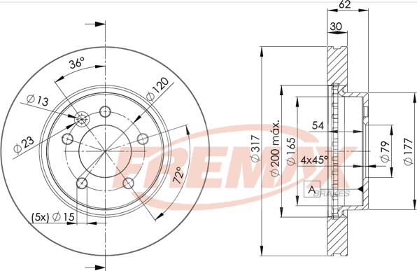 FREMAX BD-7361 - Brake Disc autospares.lv