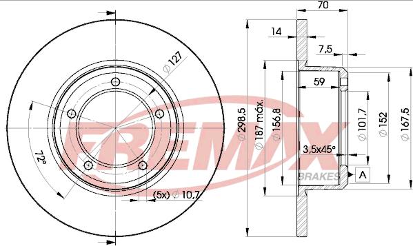 FREMAX BD-7329 - Brake Disc autospares.lv