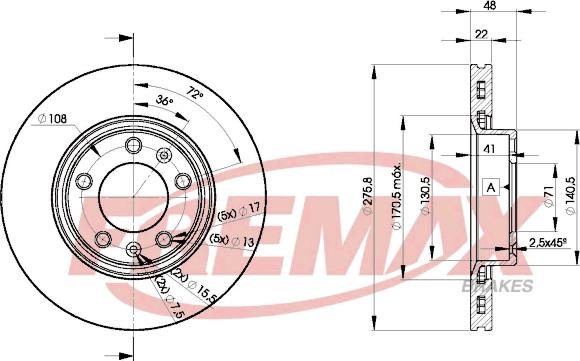 FREMAX BD-7322 - Brake Disc autospares.lv