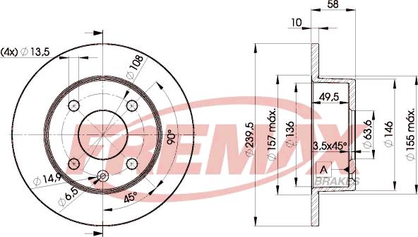 FREMAX BD-7291 - Brake Disc autospares.lv