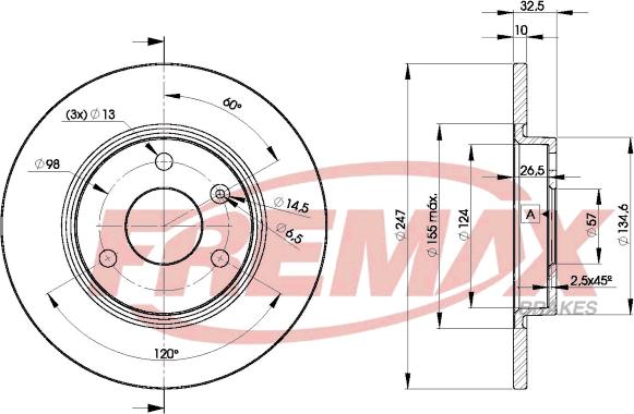 FREMAX BD-7276 - Brake Disc autospares.lv