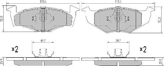 FREMAX FBP-0984 - Brake Pad Set, disc brake autospares.lv