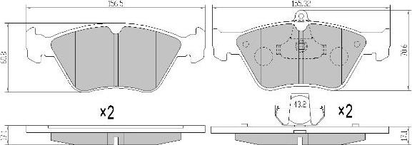 FREMAX FBP-0981 - Brake Pad Set, disc brake autospares.lv