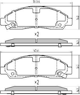 FREMAX FBP-0032 - Brake Pad Set, disc brake autospares.lv