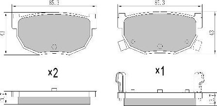 FREMAX FBP-0027 - Brake Pad Set, disc brake autospares.lv