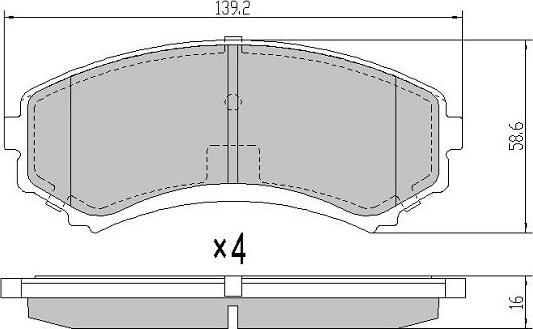 FREMAX FBP-0854 - Brake Pad Set, disc brake autospares.lv