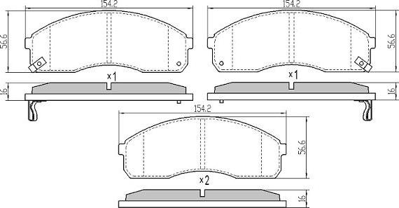 FREMAX FBP-0858 - Brake Pad Set, disc brake autospares.lv