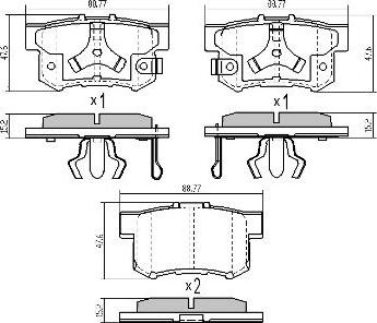 FREMAX FBP-0860 - Brake Pad Set, disc brake autospares.lv