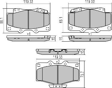 FREMAX FBP-0862 - Brake Pad Set, disc brake autospares.lv