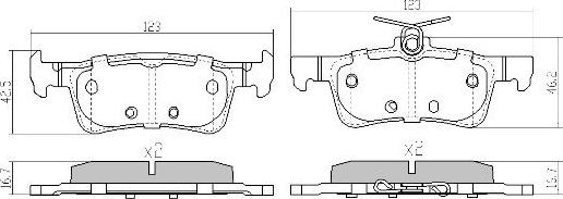 FREMAX FBP-0330 - Brake Pad Set, disc brake autospares.lv