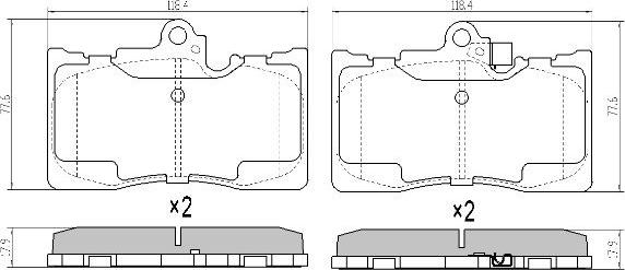 FREMAX FBP-0332 - Brake Pad Set, disc brake autospares.lv