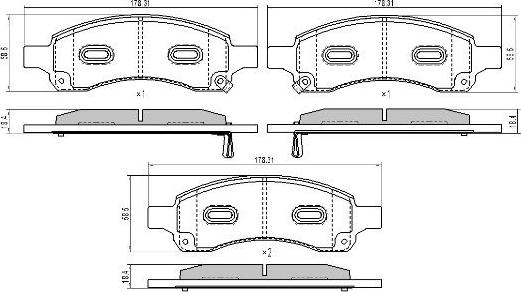 FREMAX FBP-0328 - Brake Pad Set, disc brake autospares.lv