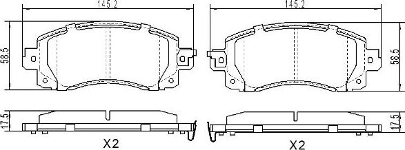 FREMAX FBP-0256 - Brake Pad Set, disc brake autospares.lv