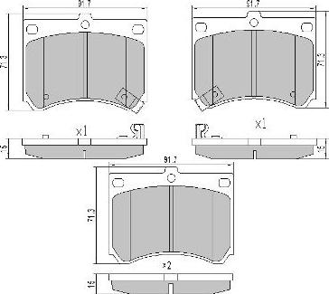 FREMAX FBP-0797 - Brake Pad Set, disc brake autospares.lv