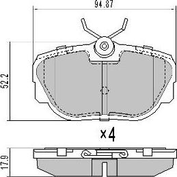 FREMAX FBP-0746 - Brake Pad Set, disc brake autospares.lv