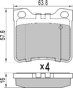 FREMAX FBP-0742 - Brake Pad Set, disc brake autospares.lv