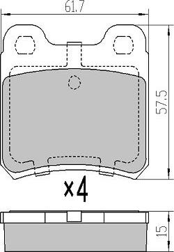 FREMAX FBP-0732 - Brake Pad Set, disc brake autospares.lv