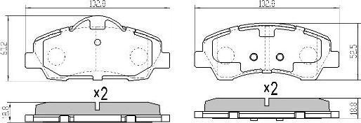 FREMAX FBP-1951 - Brake Pad Set, disc brake autospares.lv