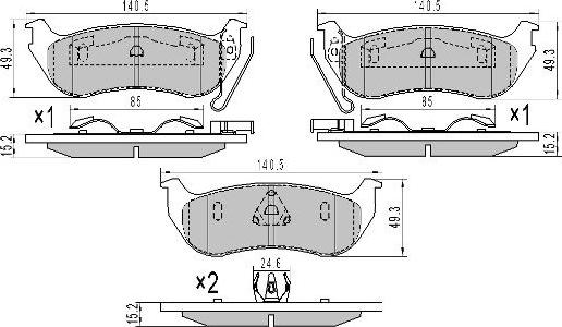 FREMAX FBP-1905 - Brake Pad Set, disc brake autospares.lv