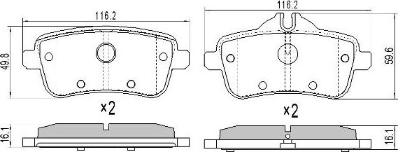 FREMAX FBP-1917 - Brake Pad Set, disc brake autospares.lv