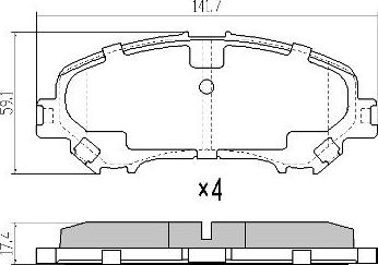 FREMAX FBP-1980 - Brake Pad Set, disc brake autospares.lv