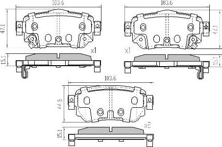 FREMAX FBP-1981 - Brake Pad Set, disc brake autospares.lv