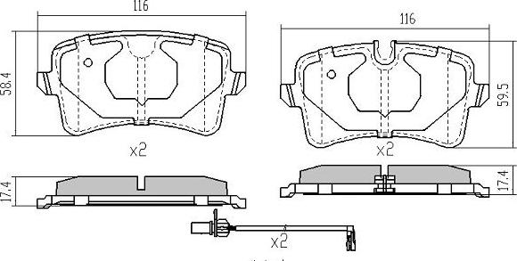 FREMAX FBP-1938 - Brake Pad Set, disc brake autospares.lv