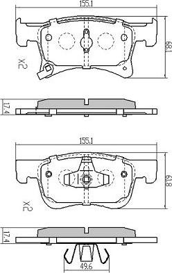 FREMAX FBP-1979 - Brake Pad Set, disc brake autospares.lv