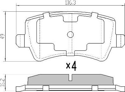 FREMAX FBP-1497 - Brake Pad Set, disc brake autospares.lv