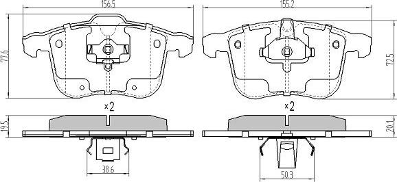 FREMAX FBP-1410 - Brake Pad Set, disc brake autospares.lv