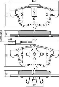 FREMAX FBP-1473 - Brake Pad Set, disc brake autospares.lv