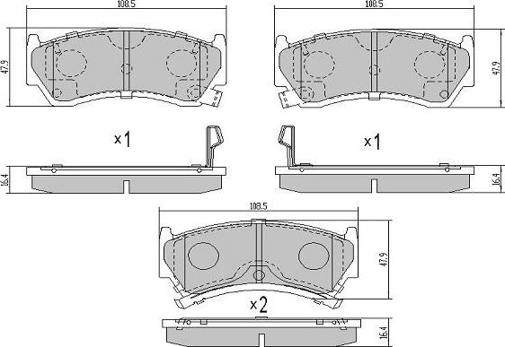 FREMAX FBP-1598 - Brake Pad Set, disc brake autospares.lv