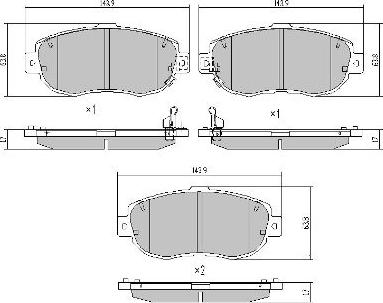 FREMAX FBP-1597 - Brake Pad Set, disc brake autospares.lv