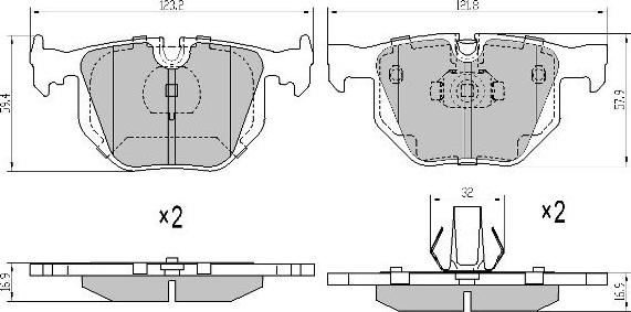 FREMAX FBP-1540 - Brake Pad Set, disc brake autospares.lv