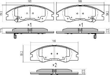 FREMAX FBP-1551 - Brake Pad Set, disc brake autospares.lv