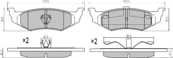 FREMAX FBP-1562 - Brake Pad Set, disc brake autospares.lv