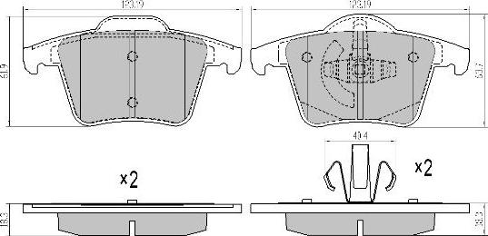 FREMAX FBP-1505 - Brake Pad Set, disc brake autospares.lv