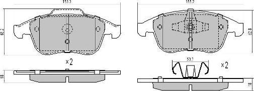 FREMAX FBP-1581 - Brake Pad Set, disc brake autospares.lv