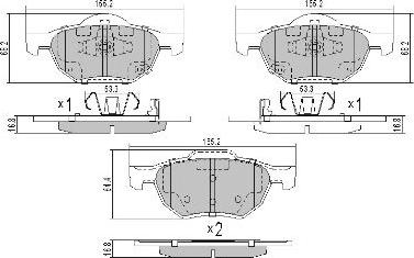 FREMAX FBP-1534 - Brake Pad Set, disc brake autospares.lv