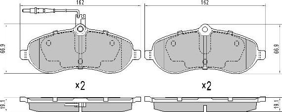 FREMAX FBP-1538 - Brake Pad Set, disc brake autospares.lv