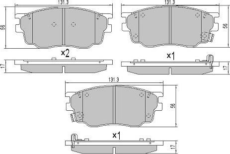 FREMAX FBP-1533 - Brake Pad Set, disc brake autospares.lv