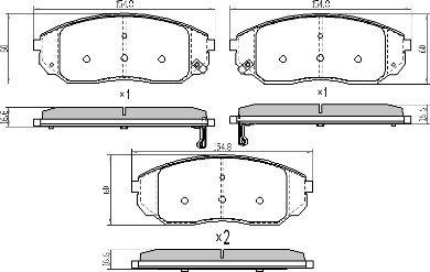 FREMAX FBP-1537 - Brake Pad Set, disc brake autospares.lv