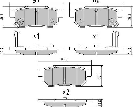 FREMAX FBP-1528 - Brake Pad Set, disc brake autospares.lv